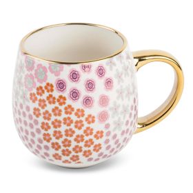 Thyme & Table Stoneware Gold Floral 16oz Coffee Mug