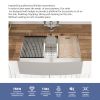 33 Farmhouse Sink Workstation - 33*21*9 Inch Kitchen Sink Stainless Steel 18 gauge Apron Front Kitchen Sink