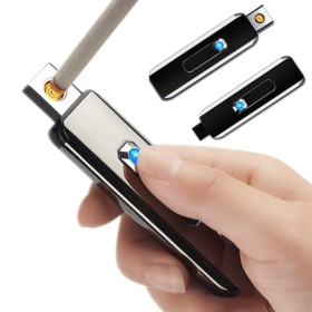 2pcs USB Rechargeable Lighter; Flameless Electronic Lighter; Cool Gift For Smokers (Color: Blue)