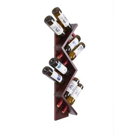 Vertical Z wine rack/wine rack wall mounted/Solid wood wine rack /Home wine rack/Living room wine rack (Color: as Pic)