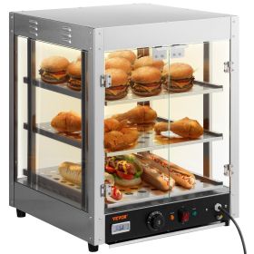 VEVOR 2-Tier Commercial Food Warmer Countertop Pizza Cabinet with Water Tray (default: Food Warmer)