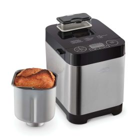 Everyday Stainless Steel Bread Maker Up to 1.5lb Loaf, Programmable, 12 Settings + Gluten Free & Automatic Filling Dispenser (actual_color: A)