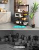 6-Tier Kitchen Storage Rack, Coffee Bar with Storage Basket, Microwave Oven Stand with 6 S-Hooks