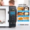 0.9 Cu ft Countertop Microwave Oven, 900 Watts, Stainless Steel, New