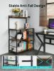 6-Tier Kitchen Storage Rack, Coffee Bar with Storage Basket, Microwave Oven Stand with 6 S-Hooks