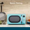 0.7 cu. ft. Retro Countertop Microwave Oven, 700 Watts, Blue, New