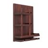 Wall-mounted wine rack with cup holder/wine rack wall mounted/Solid wood wine rack /Home wine rack/Living room wine rack