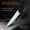 Qulajoy Classic 9 Inch Japanese Gyuto Chef Knife - Handcrafted VG-10 Steel Core Forged Mirror Blade - Octagonal Ebony Wood Handle With Sheath